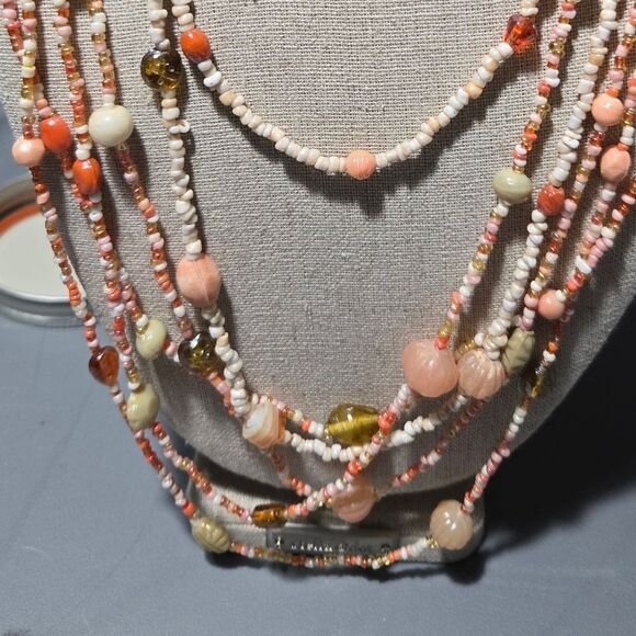 Set of 3 vintage beaded necklaces - Picture 2 of 8